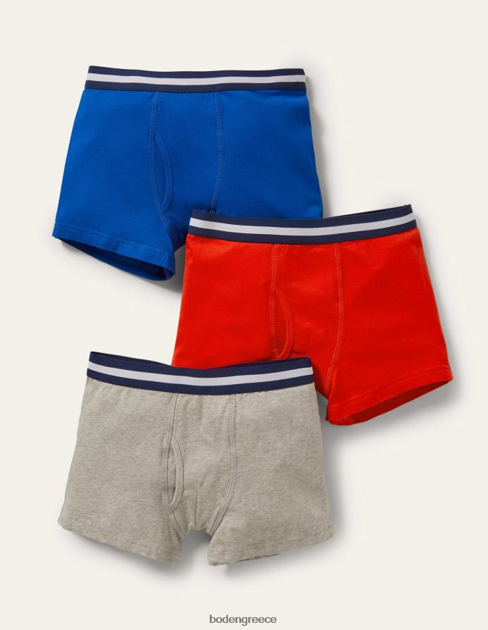 μπλοκ χρώματος είδη ένδυσης jersey boxers 3 πακέτο Boden αγόρια 464PH8922