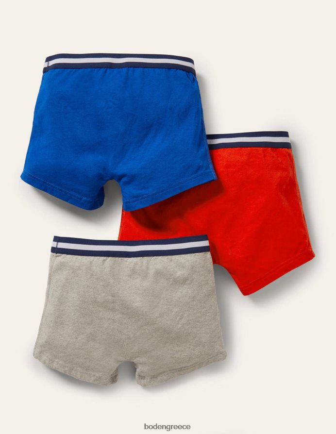 μπλοκ χρώματος είδη ένδυσης jersey boxers 3 πακέτο Boden αγόρια 464PH8922