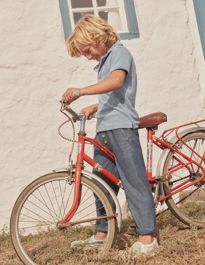 βότσαλο μπλε είδη ένδυσης πόλο με πετσέτες Boden αγόρια 464PH8871