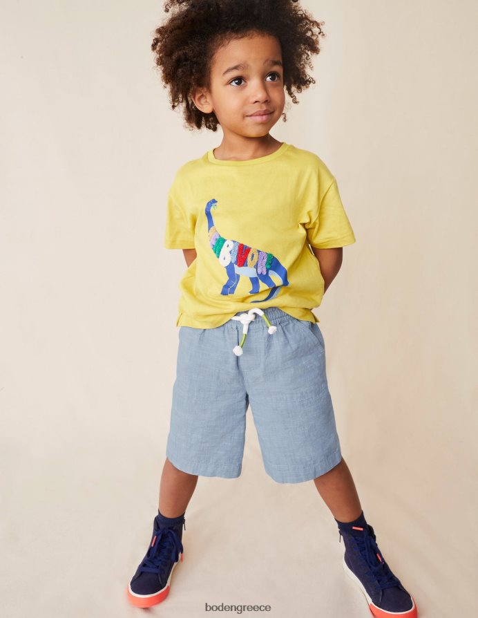 βότσαλο μπλε chambray είδη ένδυσης βαμβακερές σακούλες Boden αγόρια 464PH8879