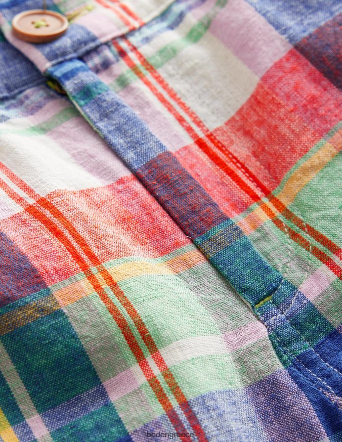 οπάλιο φωτιάς/πράσινα μαντρέ είδη ένδυσης έξυπνο roll-up σορτς Boden αγόρια 464PH8883