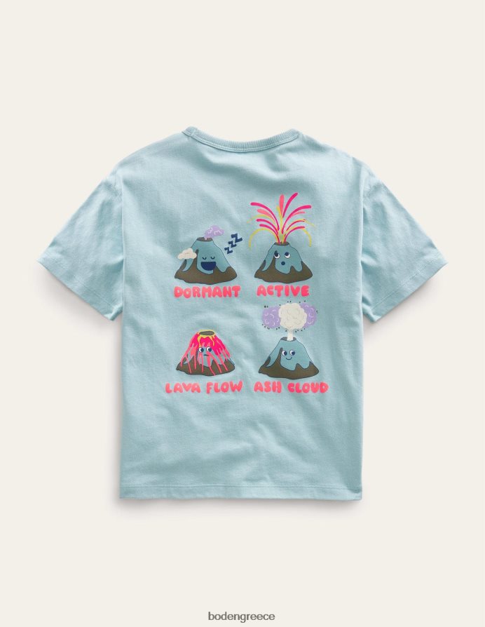 μπλε βουνό τουρμαλίνης είδη ένδυσης μπλουζάκι εμπρός & πίσω Boden αγόρια 464PH8853