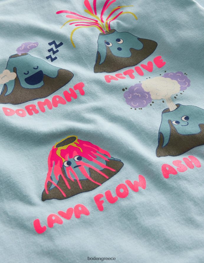 μπλε βουνό τουρμαλίνης είδη ένδυσης μπλουζάκι εμπρός & πίσω Boden αγόρια 464PH8853