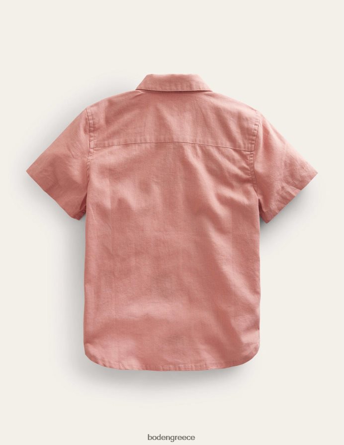 ροζ ροζ είδη ένδυσης βαμβακερό λινό πουκάμισο Boden αγόρια 464PH8854