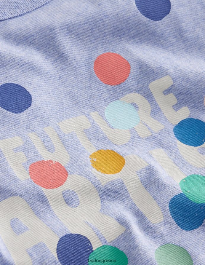 γαλάζια μάργα είδη ένδυσης χαλαρό μπλουζάκι με στάμπα καλλιτέχνη Boden αγόρια 464PH8862