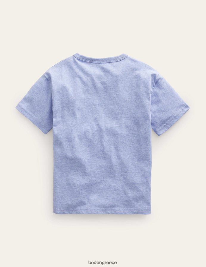 γαλάζια μάργα είδη ένδυσης χαλαρό μπλουζάκι με στάμπα καλλιτέχνη Boden αγόρια 464PH8862