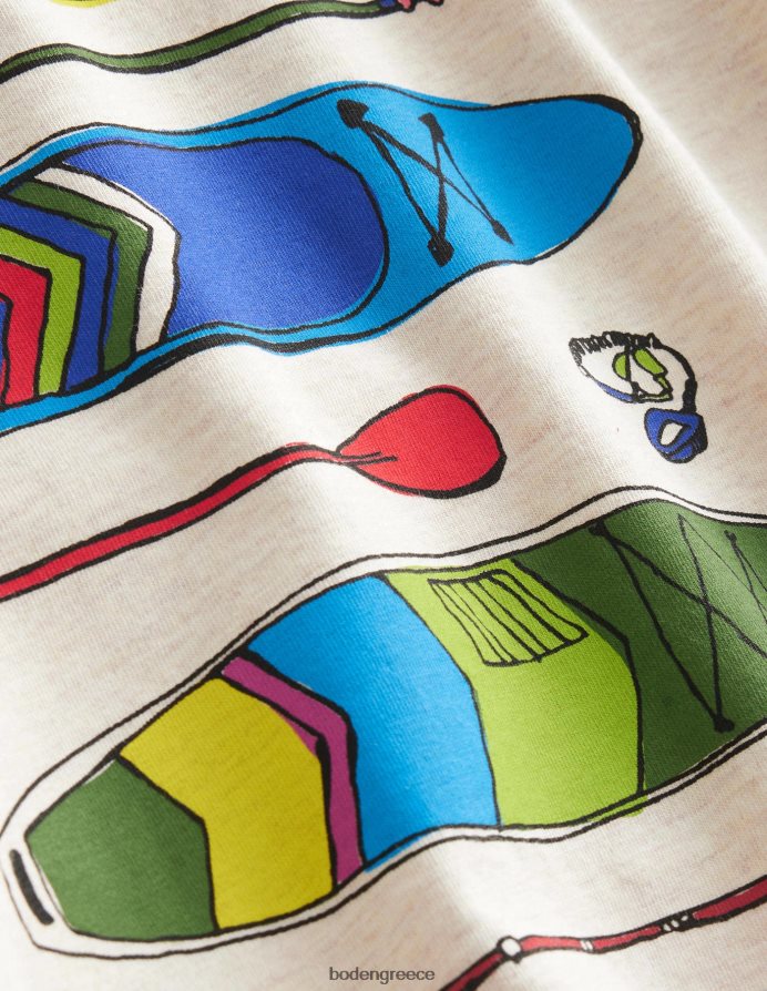 πλιγούρι βρώμης είδη ένδυσης μπλουζάκι με στάμπα με κουπί Boden αγόρια 464PH8866