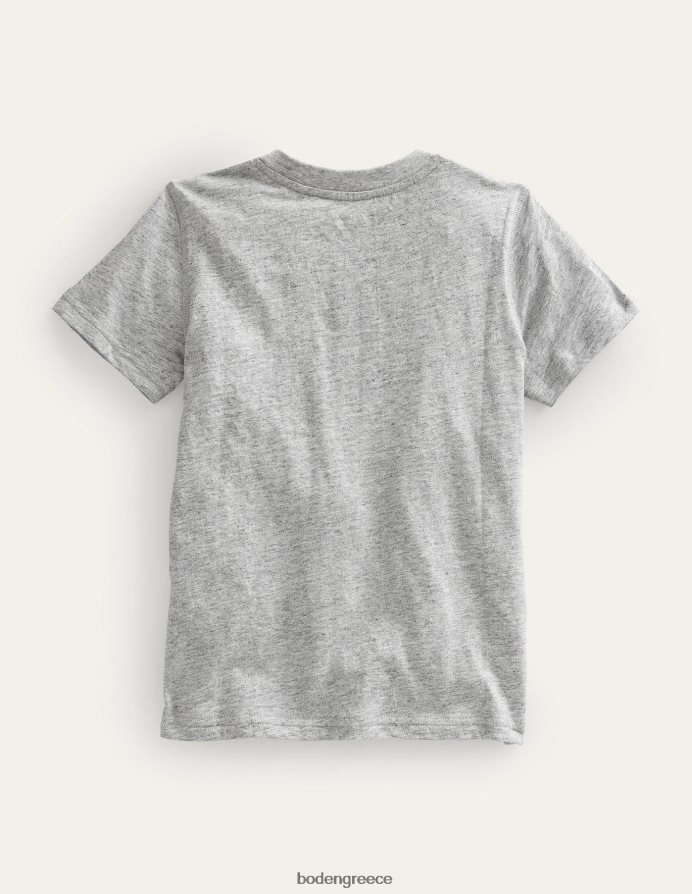 γκρίζα μάργα είδη ένδυσης πλυμένο βαμβακερό μπλουζάκι henley Boden αγόρια 464PH83029