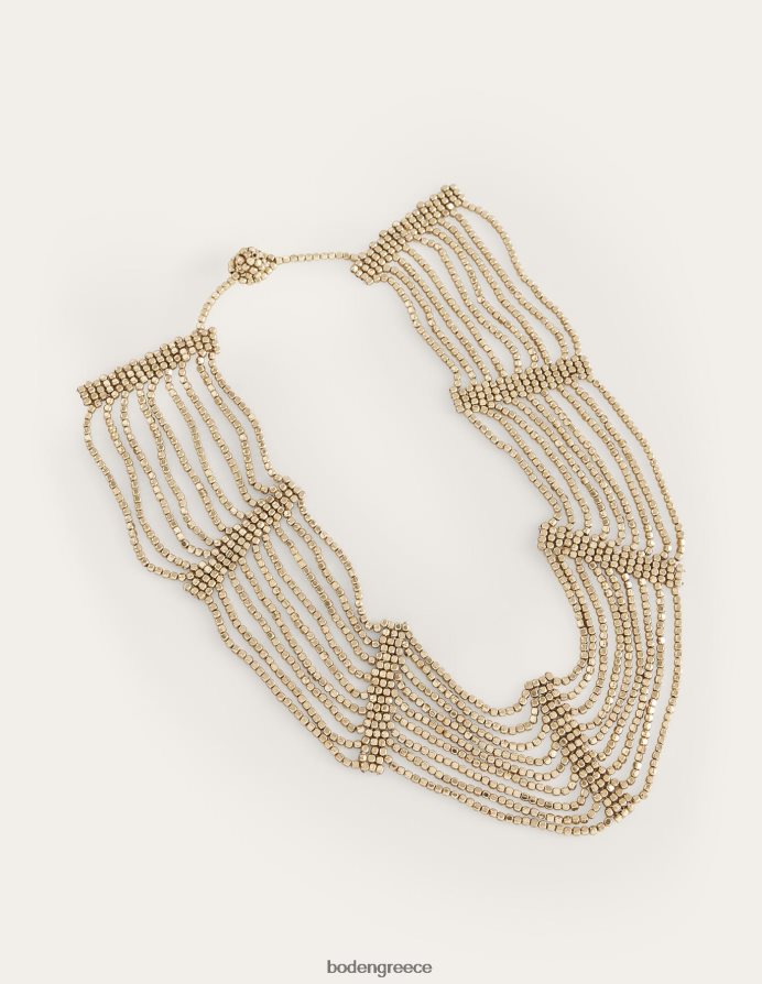 χρυσός αξεσουάρ κολιέ με στρώμα χάντρας Boden γυναίκες 464PH8732