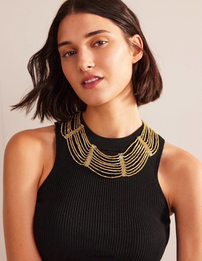 χρυσός αξεσουάρ κολιέ με στρώμα χάντρας Boden γυναίκες 464PH8732