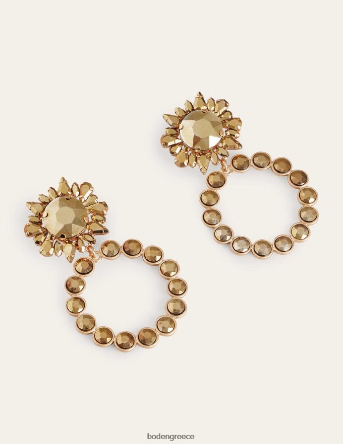 χρυσός αξεσουάρ statement σκουλαρίκια με κοσμήματα Boden γυναίκες 464PH82347