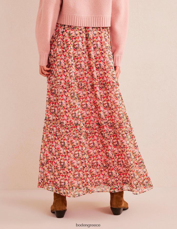 λουλουδάκι πολλαπλών & ζωγραφικής είδη ένδυσης μάξι φούστα με βολάν Boden γυναίκες 464PH81436