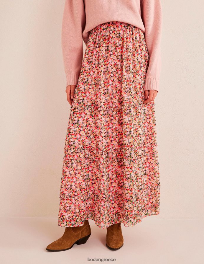 λουλουδάκι πολλαπλών & ζωγραφικής είδη ένδυσης μάξι φούστα με βολάν Boden γυναίκες 464PH81436