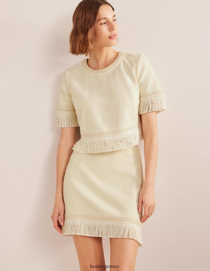 εκρού είδη ένδυσης μίνι φούστα με κρόσσια Boden γυναίκες 464PH81444