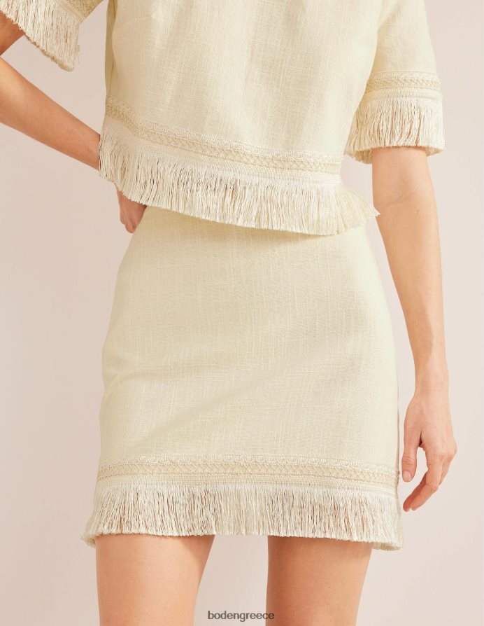 εκρού είδη ένδυσης μίνι φούστα με κρόσσια Boden γυναίκες 464PH81444