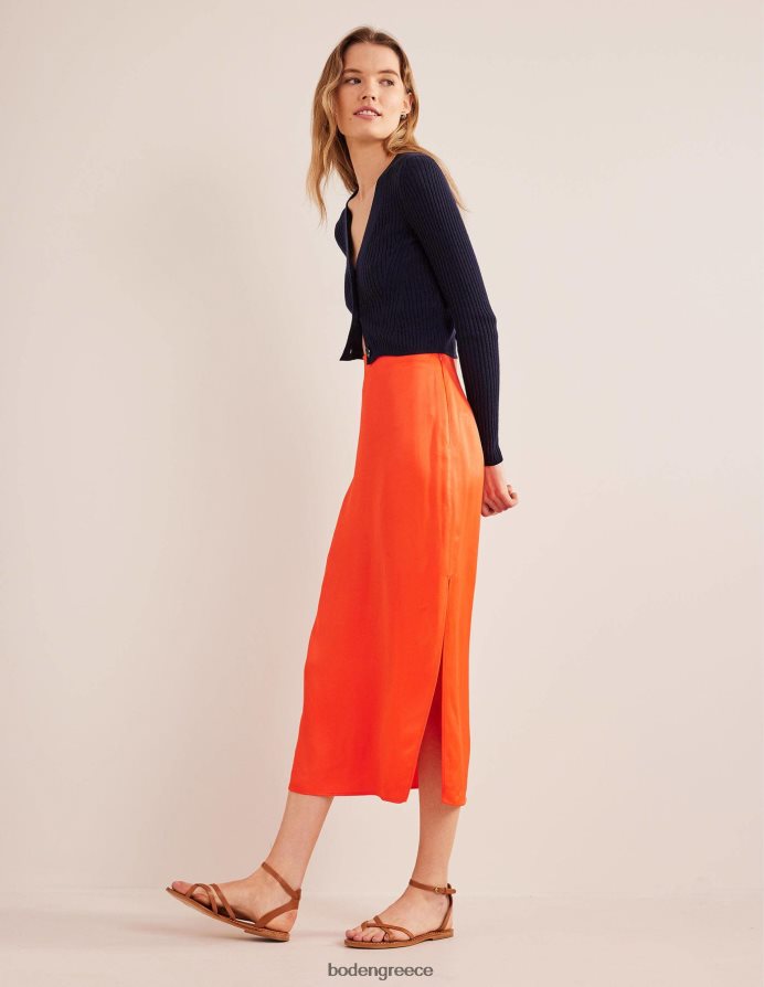 κεράσι ντομάτα είδη ένδυσης σατέν κολόνα φούστα Boden γυναίκες 464PH81452