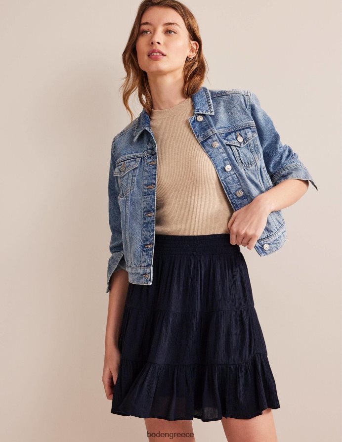 ΠΟΛΕΜΙΚΟ ΝΑΥΤΙΚΟ είδη ένδυσης τσαλακωμένη μίνι φούστα Boden γυναίκες 464PH81554