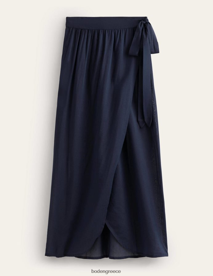ΠΟΛΕΜΙΚΟ ΝΑΥΤΙΚΟ είδη ένδυσης τυλίξτε βαμβακερή μάξι φούστα Boden γυναίκες 464PH81923