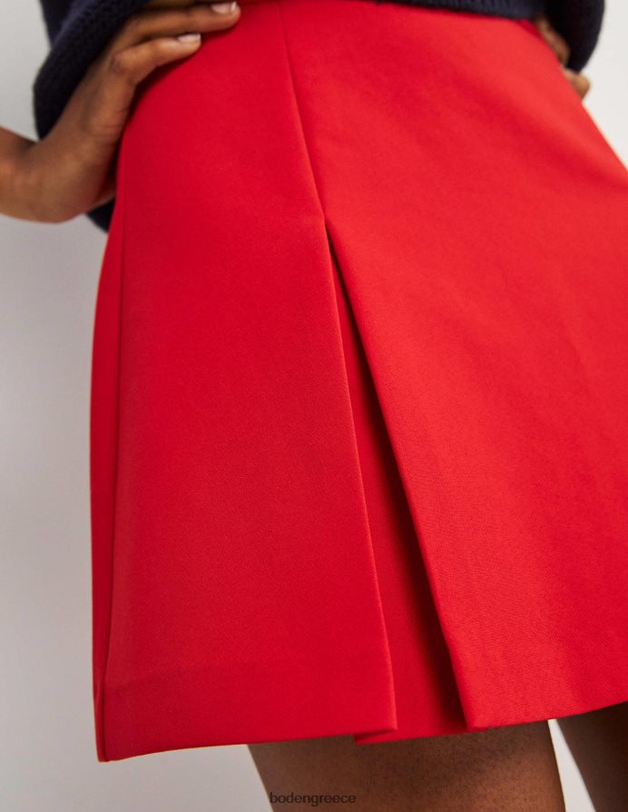 το κόκκινο είδη ένδυσης Μίνι φούστα με πλισέ σε γραμμή Boden γυναίκες 464PH81940