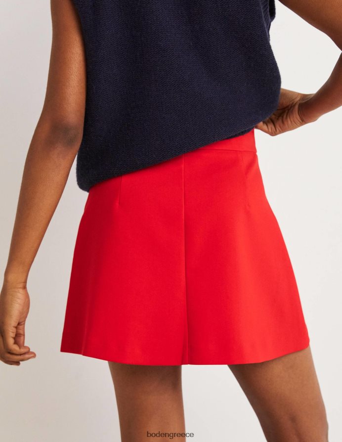 το κόκκινο είδη ένδυσης Μίνι φούστα με πλισέ σε γραμμή Boden γυναίκες 464PH81940