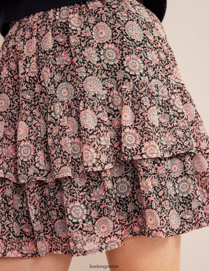 ποπ κορν & φλοράλ ταπισερί είδη ένδυσης βολάν μίνι φούστα Boden γυναίκες 464PH82011