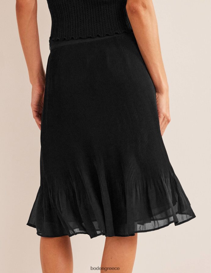 μαύρος είδη ένδυσης Πλισέ φούστα μέχρι το γόνατο Boden γυναίκες 464PH82522