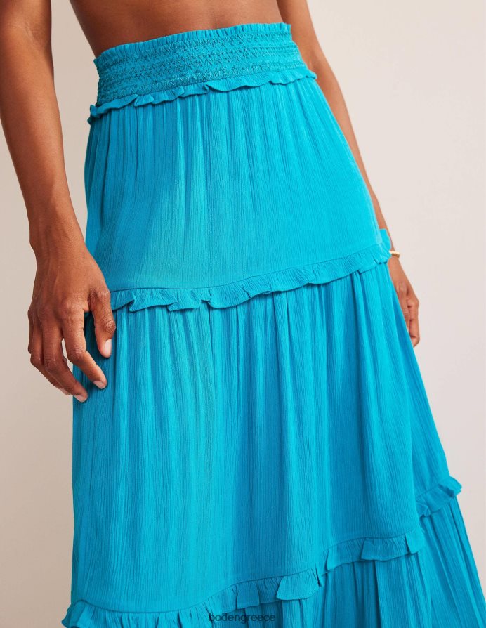 βαθύ γαλάζιο είδη ένδυσης εορταστική φούστα με καπνιστή μέση Boden γυναίκες 464PH8634