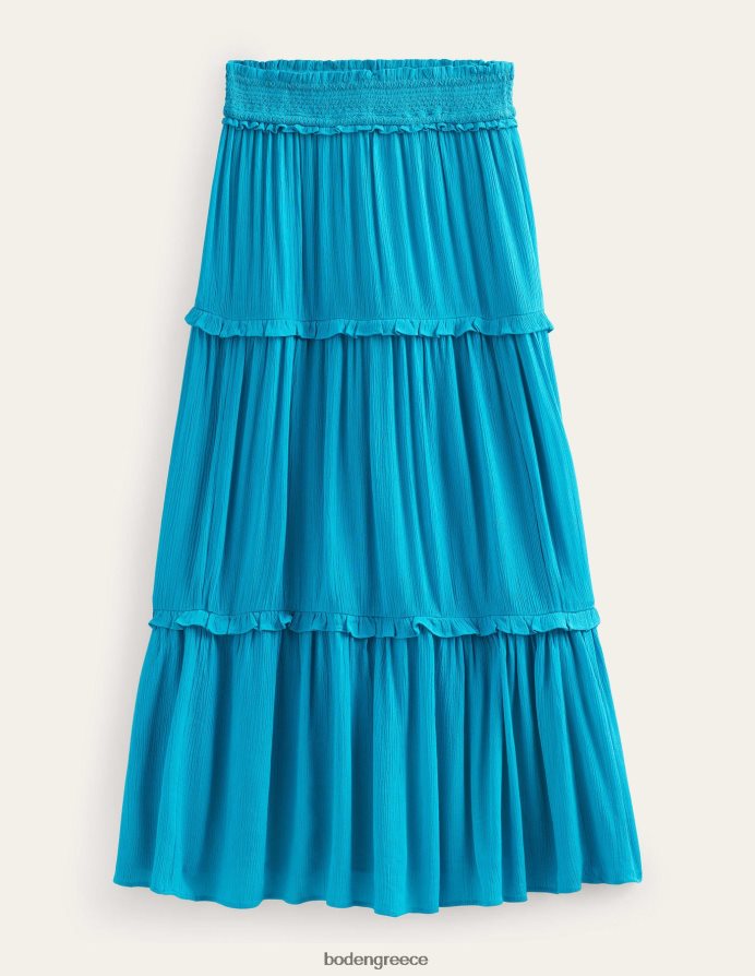 βαθύ γαλάζιο είδη ένδυσης εορταστική φούστα με καπνιστή μέση Boden γυναίκες 464PH8634