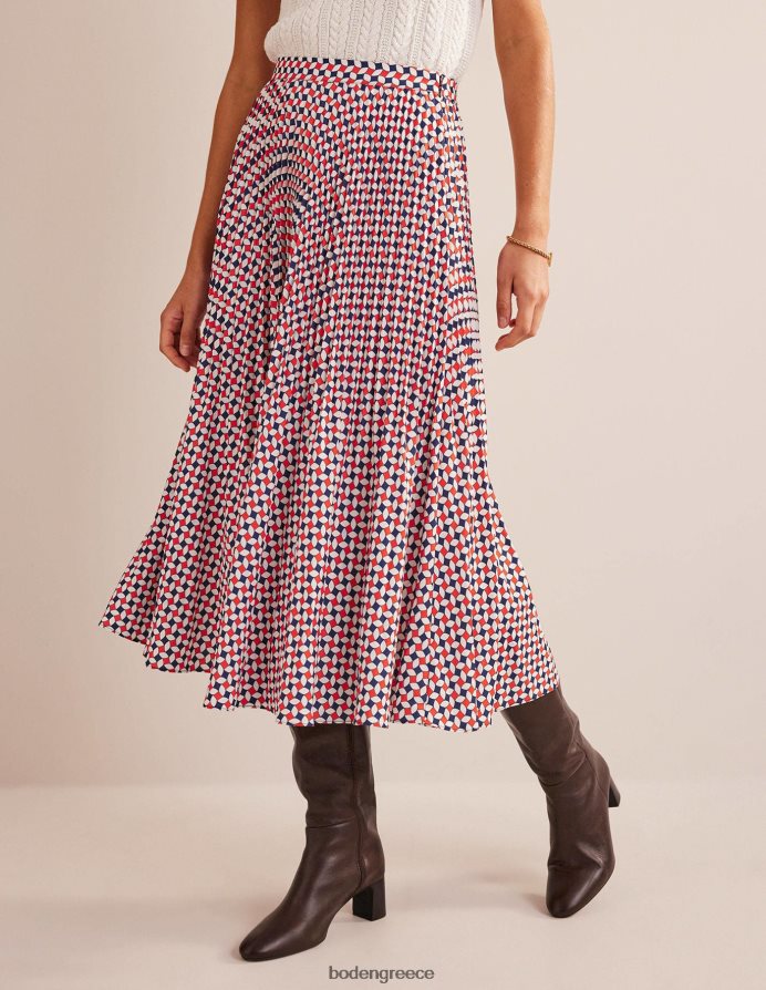 γιορτή πορτοκάλι & διαμάντι είδη ένδυσης πλισέ μίντι φούστα Boden γυναίκες 464PH8636