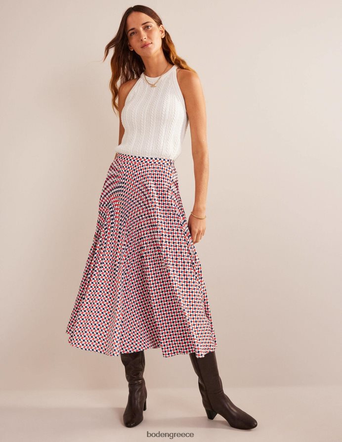 γιορτή πορτοκάλι & διαμάντι είδη ένδυσης πλισέ μίντι φούστα Boden γυναίκες 464PH8636