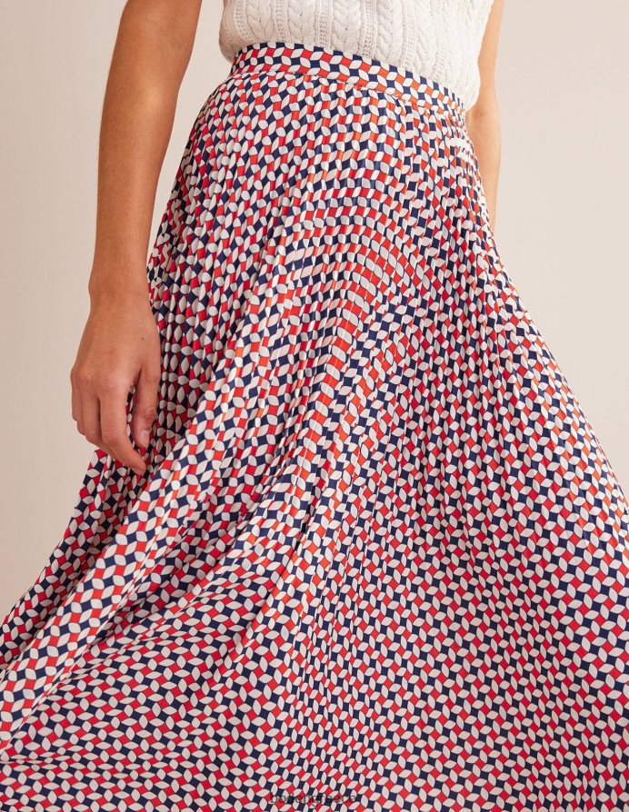 γιορτή πορτοκάλι & διαμάντι είδη ένδυσης πλισέ μίντι φούστα Boden γυναίκες 464PH8636