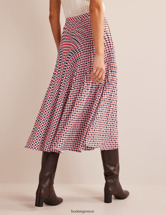 γιορτή πορτοκάλι & διαμάντι είδη ένδυσης πλισέ μίντι φούστα Boden γυναίκες 464PH8636