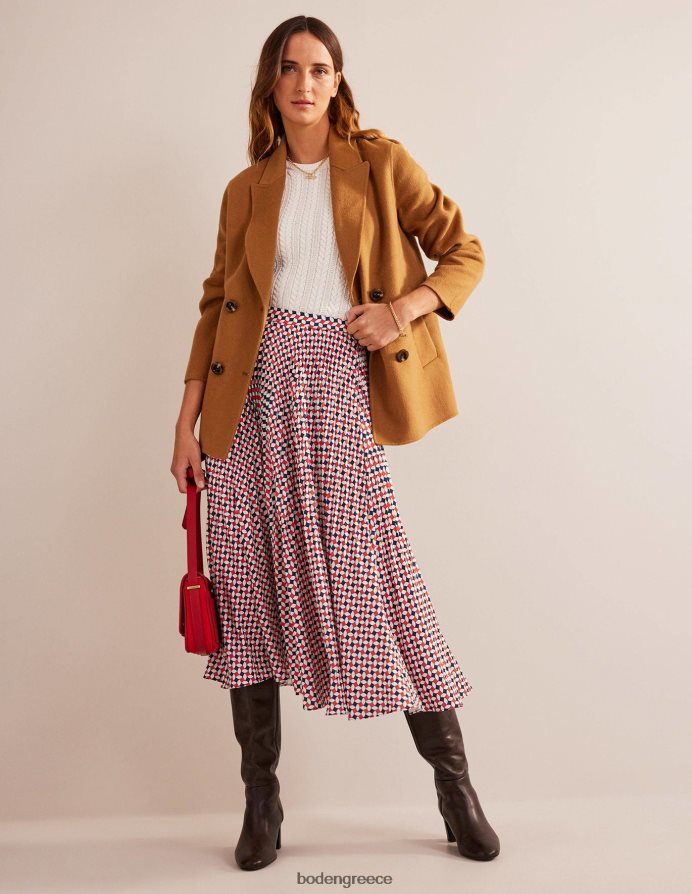 γιορτή πορτοκάλι & διαμάντι είδη ένδυσης πλισέ μίντι φούστα Boden γυναίκες 464PH8636