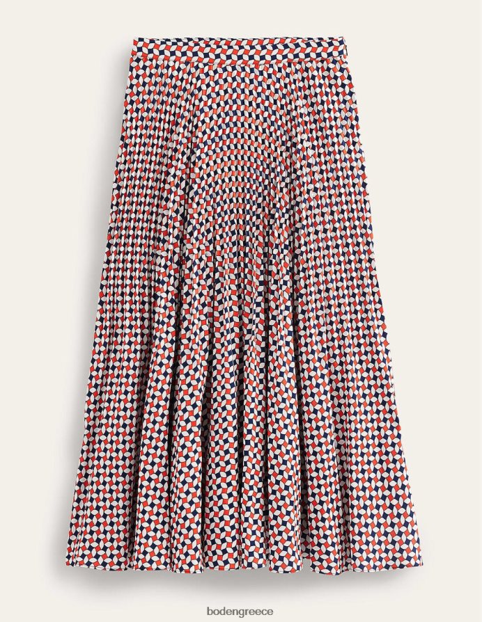 γιορτή πορτοκάλι & διαμάντι είδη ένδυσης πλισέ μίντι φούστα Boden γυναίκες 464PH8636