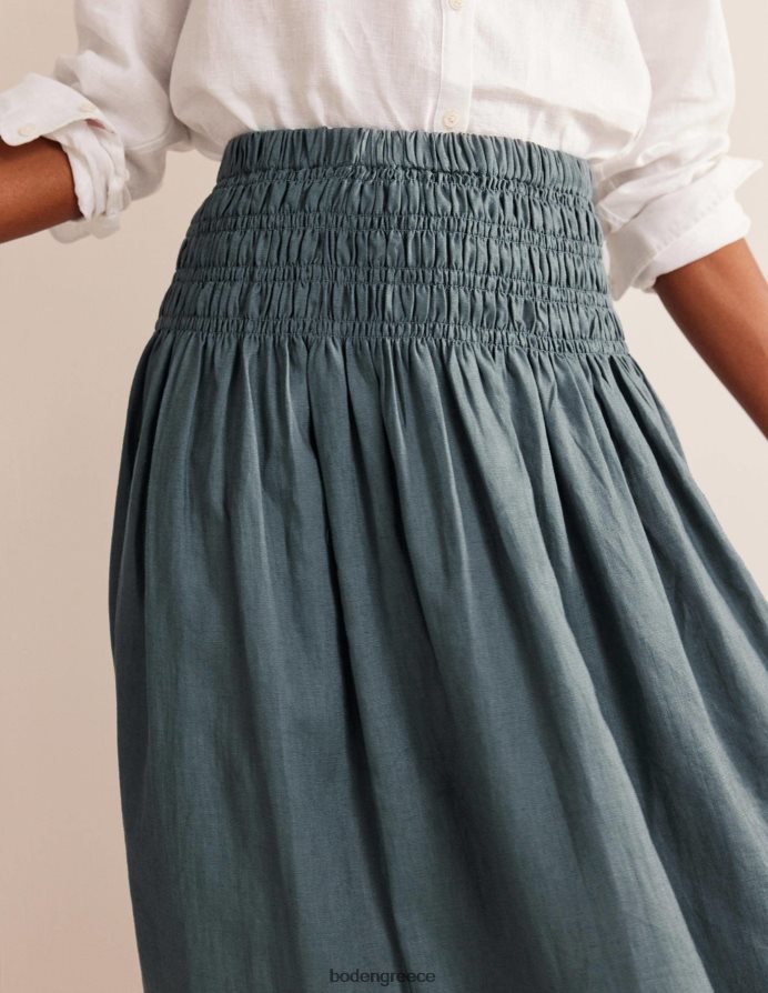 βαθιά θάλασσα είδη ένδυσης μίντι φούστα από λινό σιρίτι στη μέση Boden γυναίκες 464PH8640