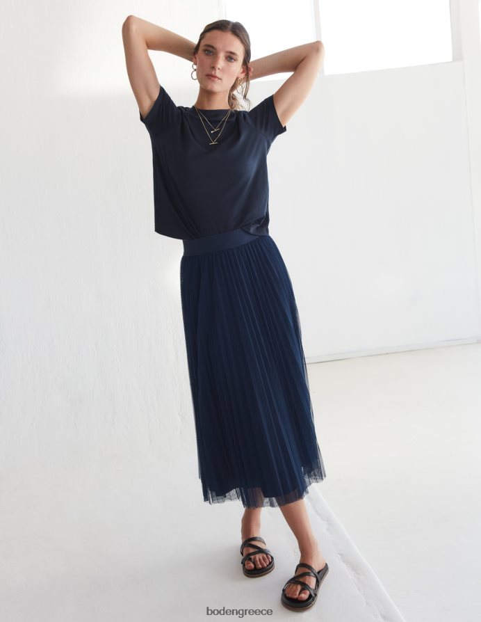 ΠΟΛΕΜΙΚΟ ΝΑΥΤΙΚΟ είδη ένδυσης πλισέ τούλινη φούστα Boden γυναίκες 464PH8642