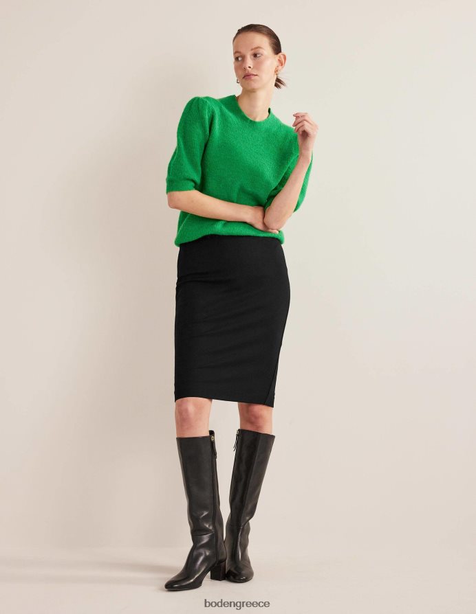 μαύρος είδη ένδυσης Χάμπσαϊρ ελαστική φούστα ζέρσεϊ Boden γυναίκες 464PH8648