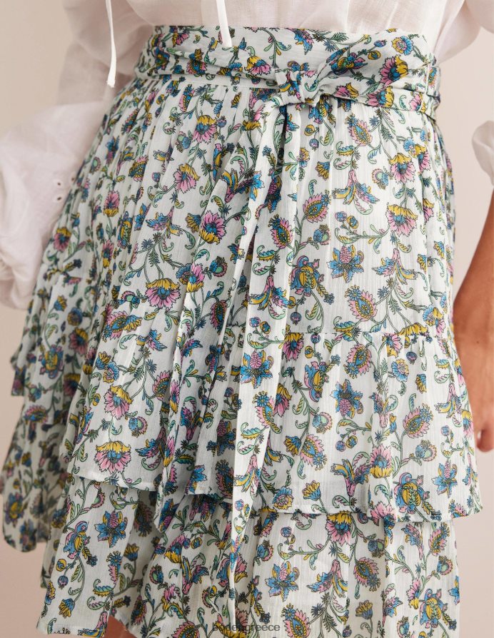 πτώση ελεφαντόδοντου & λιβαδιού είδη ένδυσης Μίνι τσαλακωμένη φούστα με γραβάτα στη μέση Boden γυναίκες 464PH8649