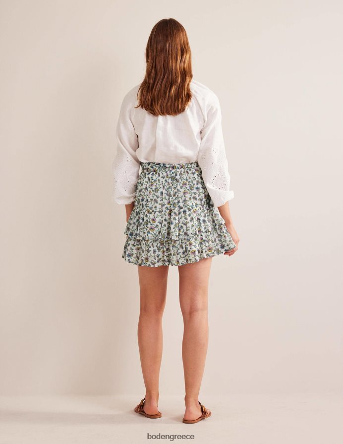 πτώση ελεφαντόδοντου & λιβαδιού είδη ένδυσης Μίνι τσαλακωμένη φούστα με γραβάτα στη μέση Boden γυναίκες 464PH8649