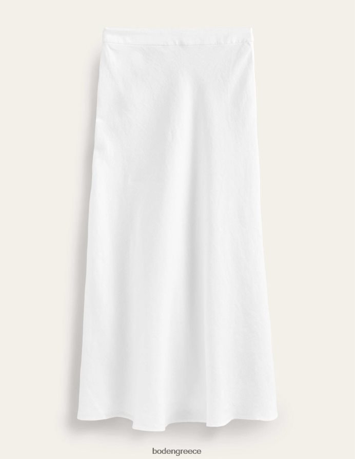 άσπρο είδη ένδυσης bias λινή midi φούστα Boden γυναίκες 464PH82584