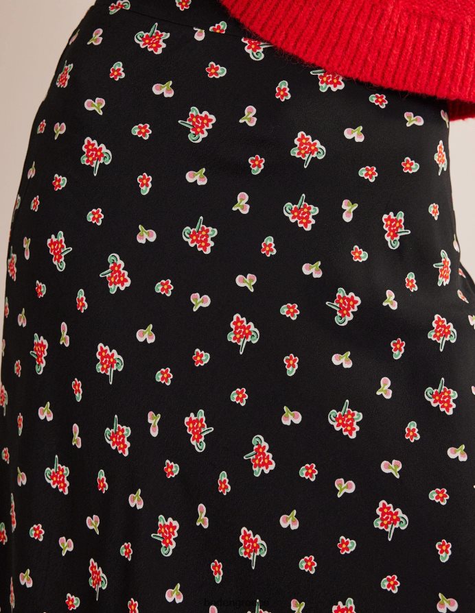 black & rose pop είδη ένδυσης midi φούστα cecelia Boden γυναίκες 464PH81326