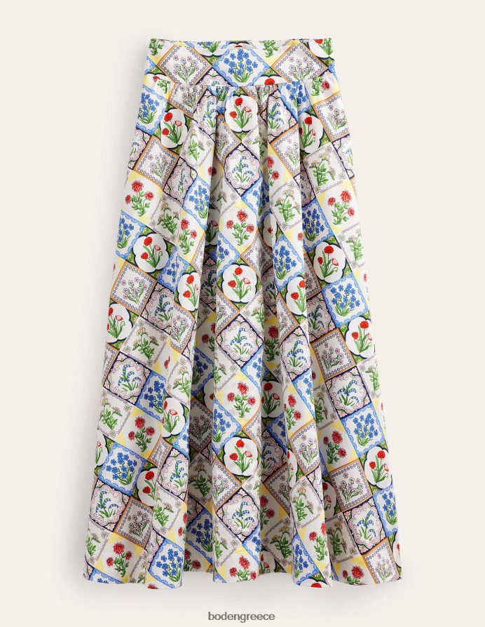 ελεφαντόδοντο & άγριο μπλε κουδούνι είδη ένδυσης full printed maxi φούστα Boden γυναίκες 464PH82434