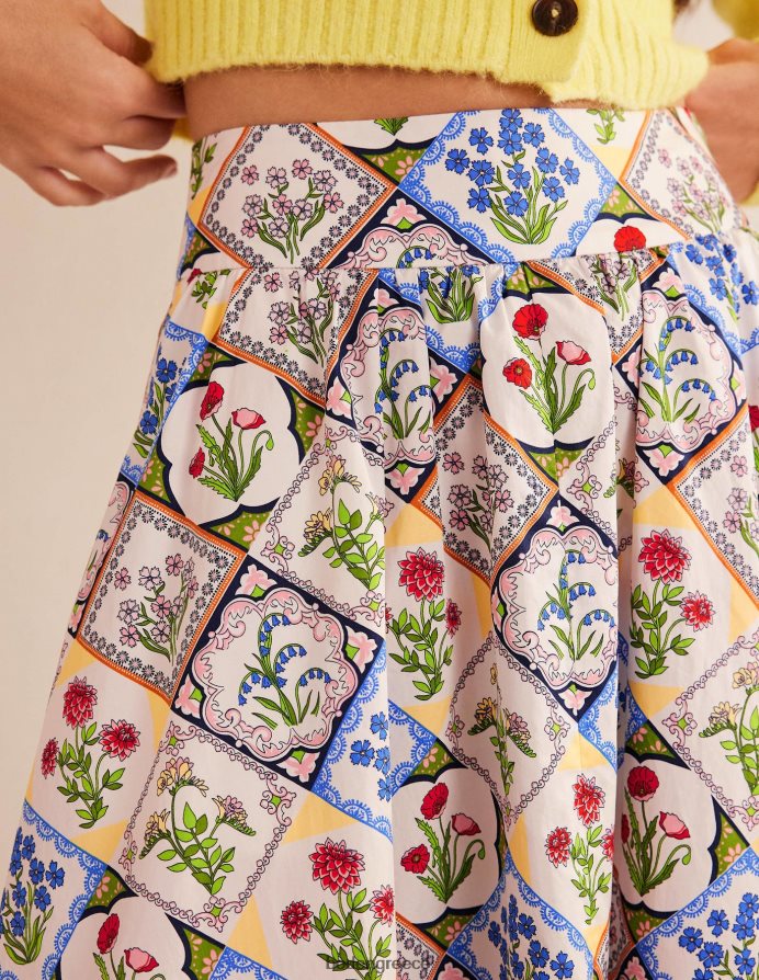 ελεφαντόδοντο & άγριο μπλε κουδούνι είδη ένδυσης full printed maxi φούστα Boden γυναίκες 464PH82434