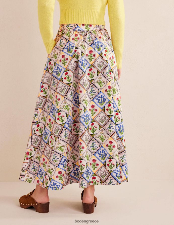 ελεφαντόδοντο & άγριο μπλε κουδούνι είδη ένδυσης full printed maxi φούστα Boden γυναίκες 464PH82434