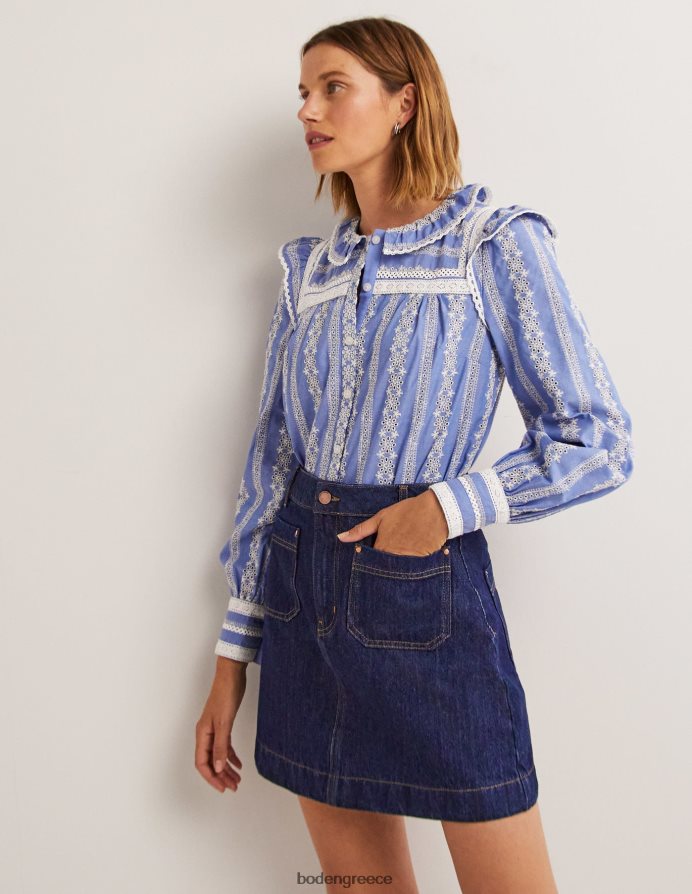 τζιν indigo είδη ένδυσης patch τζιν φούστα τσέπης Boden γυναίκες 464PH82405