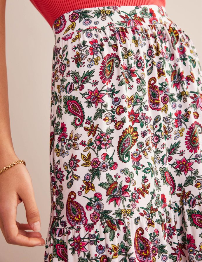 multi & dandelion paisley είδη ένδυσης ζέρσεϊ μάξι φούστα Boden γυναίκες 464PH81053