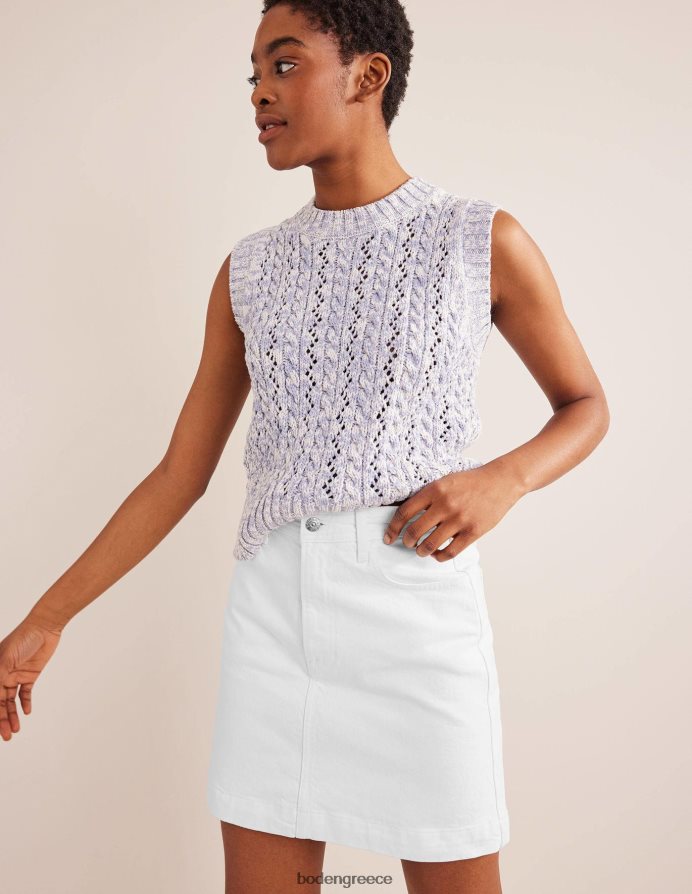 εκρού είδη ένδυσης τζιν μίνι φούστα nell Boden γυναίκες 464PH8644