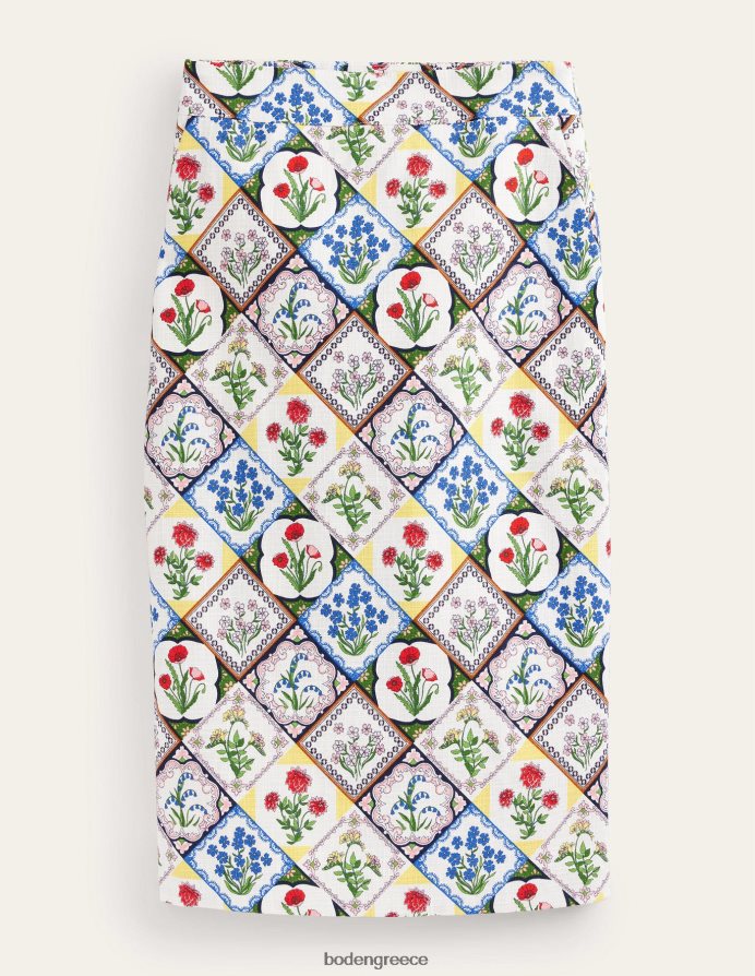 ελεφαντόδοντο & άγριο μπλε κουδούνι είδη ένδυσης βαμβακερή φούστα pencil Boden γυναίκες 464PH81111