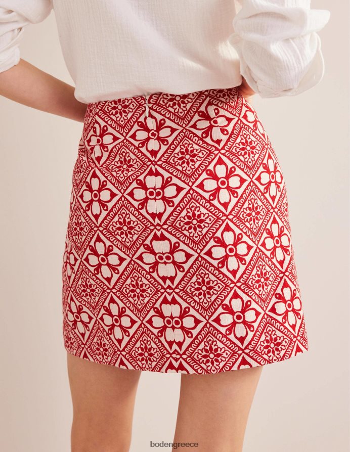 poinsettia & block pome είδη ένδυσης υφή α-γραμμή μίνι Boden γυναίκες 464PH81225