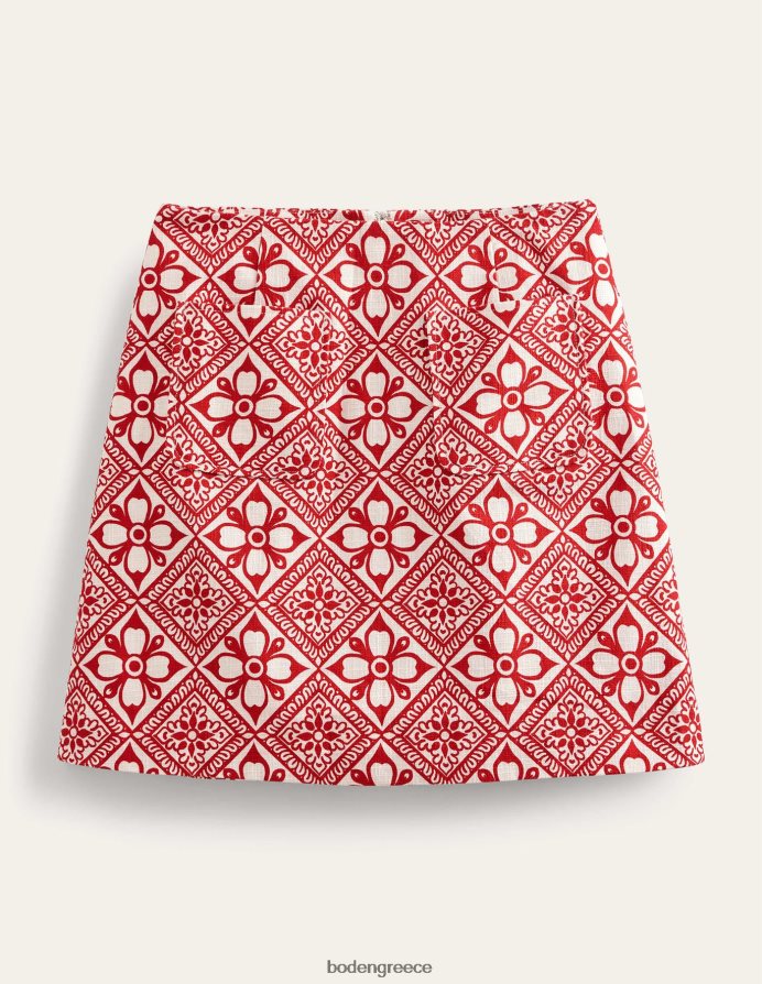 poinsettia & block pome είδη ένδυσης υφή α-γραμμή μίνι Boden γυναίκες 464PH81225